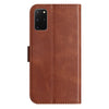 For Samsung Galaxy S20+ Dual-Folded S-shape Leather Phone Case(Coffee)