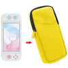 Mini Host Storage Case Zipper Protection Nylon Soft Cloth Bag for Switch Lite(Yellow)