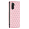 For Samsung Galaxy A56 5G Diamond Lattice Magnetic Leather Flip Phone Case(Pink)