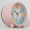 Children Educational Alarm Clock Desktop Mute Small Clock With Night Light, Style: White B