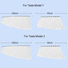 For Tesla Model 3 4pcs White Car Side Window Privacy Sun Protection Curtain