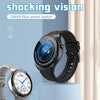GW69 Plus Smart Watch, Support BT Call / Heart Rate / Blood Pressure / Blood Oxygen(Black + Leather Strap Black)
