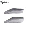 2.5cm+3.5cm 1pair Each Cashmere Boost Height Increased  Half Insoles Warm Insoles(Gray)