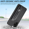For Samsung Galaxy S25+ 5G Carbon Fiber Horizontal Flip Zipper Wallet Phone Case(Khaki)