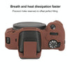 For Canon EOS R100 Glossy Soft Silicone Protective Case(Coffee)