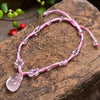 Women Jewelry Pink Fox Crystal Anklets(pink)
