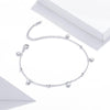 S925 Sterling Silver Platinum Plated Hollow Heart Bracelet