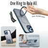 For iPhone 15 Pro Wing Series Gen2 MagSafe Metal Ring Holder Phone Case(Blue)