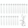 100pcs /Pack 73mm 3-Hole Silicone Cable Tie Wire Winder Organizer(White)