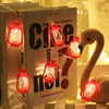 3m 20 Lights LEDs Retro Kerosene Lamp LED Lights String Bedroom Decoration(Warm White Light)