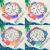 Magnetic Fishing Toy Children Educational Multifunctional Music Rotating Fishing Plate, Colour: Blue Battery Style+45 Fish 4 Rods+Education Content
