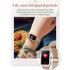 LOANIY HT2 1.28 Inch Heart Rate Detection Pedometer Smart Watch, Color: Gold Leather