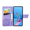 For  Asus Zenfone 7 ZS670KS Butterfly Love Flower Embossed Horizontal Flip Leather Case with Bracket / Card Slot / Wallet / Lanyard(Light Purple)