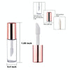 5pcs Lip Glaze Trial Sample Bottle Mini DIY Homemade Lip Gloss Bottles Lip Oil Bottle, Color: Gold