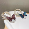 Rhinestone Butterfly Hair Clip Embroidered Ponytail Hair Clasp(Purple)