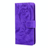 For Asus Zenfone 9 Tiger Embossing Pattern Flip Leather Phone Case(Purple)