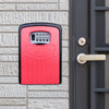 Large Wall Mounted Key Safe Box - 10,000 Combination Lock (Red)