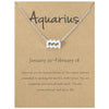 Zodiac Signs Necklace Electroplate Alloy Short Chain Jewelry, Style: Aquarius Silver