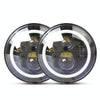 2 PCS 7 inch IP68 Waterproof 6500K 75W CREE LED Headlight Hi/Lo Beam Driving Lamp for Jeep Wrangler JK TJ LJ