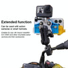MOTOSLG Crab Motorcycle Phone Clamp Bracket M10 Ballhead Mount(Yellow Blue White)
