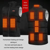 Dual Control Switch Smart USB Heating Down Vest, Size: L(Black)