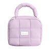 Women Quilted Makeup Bag Puffer Large Capacity Cosmetic Storage Bag Portable Travel Toiletry Pouch(Purple)
