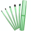 5 PCS Handle Eyes Makeup Brush Set with Aluminum Tube(Green)