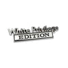 2 PCS Car Metal Leaf Board Car Logo White Privilege Edition Modified Car Body Sticker Sign(Silver Black)