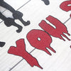 Flat Printing Version Halloween Wooden Decorative Door Sign Horror Welcome Sign(30 x 30 x 0.4cm)