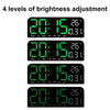 LED Screen Digital Display Desktop Alarm Clock Multifunctional Decoration Wall Clock(Red)