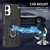 For Samsung Galaxy A05 Ring Holder Armor Hybrid Phone Case(Black)