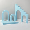 Ladder Combo Kits Geometric Cube Solid Color Photography Photo Background Table Shooting Foam Props (Light Blue)
