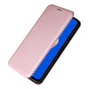 For Asus Zenfone 9 Carbon Fiber Texture Flip Leather Phone Case(Pink)