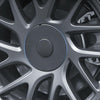 For 2024 Tesla Model 3 4pcs /Set Wheel Center Cover Modification Accessories(Matte Black)