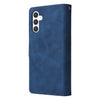 For Samsung Galaxy S25 5G Multifunctional Frosted Zipper Wallet Leather Phone Case(Blue)