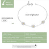 S925 Sterling Silver Platinum Plated Bracelet Cute Daisy Bracelet