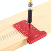 T60 T-Shaped Woodworking Aluminum Alloy Holes Ruler Marking Fixing Tool