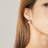 Heart-shaped Earrings Zircon Earrings Sterling Silver S925 Stud Earrings