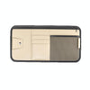 Car Sun Visor Card Glasses Holder Zipper Storage Bag(Beige)