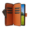For Samsung Galaxy S23 Ultra 5G Nine-card Slots Zipper Wallet Bag Leather Phone Case(Brown)
