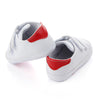 D0735 PU Leather Soft Soled Slip-On Baby Walking Shoes, Size: 11cm(Redtail)