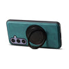 For Samsung Galaxy S24+ 5G Denior A14 Skin Feel Rotating Holder MagSafe Phone Case(Blue)