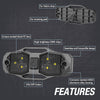 For UTV ATV Polaris RZR Golf Cart Motorcycle LED Guard Bar Light