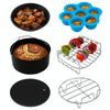 6 PCS/Set 8 inch Air Fryer Baking Accessories Stainless Steel Set