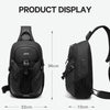 Bange BG-77120 Men Waterproof Crossbody Chest Bag with USB Port, Size: 36 x 22 x 10cm(Black)