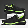 JD-9088 Autumn Fly Woven Soft Bottom Men Leisure Shoes Couple Running Shoes, Size: 43(Black Green)