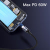 Yesido CA181 PD60W 3A USB-C / Type-C to USB-C / Type-C Charging Data Cable, Length: 1.2m(Black)