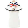 White Dog Scarf with Bow Tie, Large (25-30cm Neck)