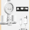 4 Heads Horizontal LED Eye-Care Table Lamp Children Study Desktop Reading Light With Pen Holder, Style: Clock Plug Power