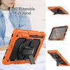 For Samsung Galaxy Tab S8 11 inch SM-X700 Silicone + PC Tablet Case with Shoulder Strap(Orange+Black)